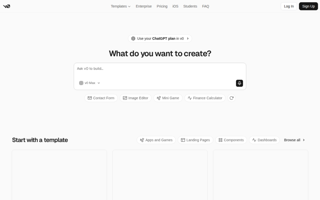 v0 screenshot