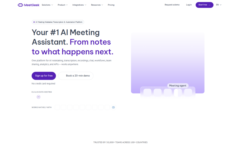 MeetGeek screenshot