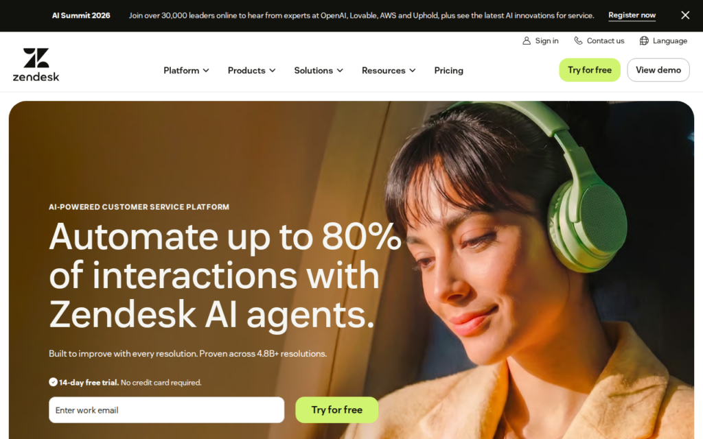 Zendesk AI screenshot