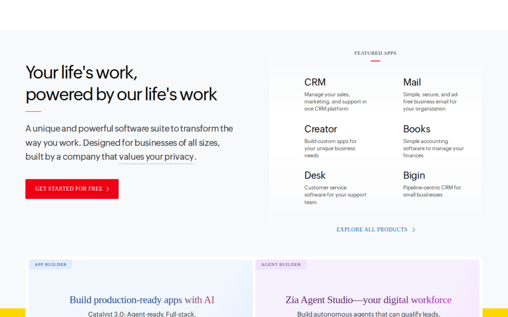 Zoho Zia screenshot