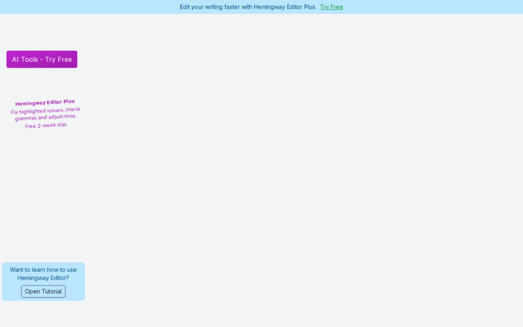 Hemingway Editor screenshot
