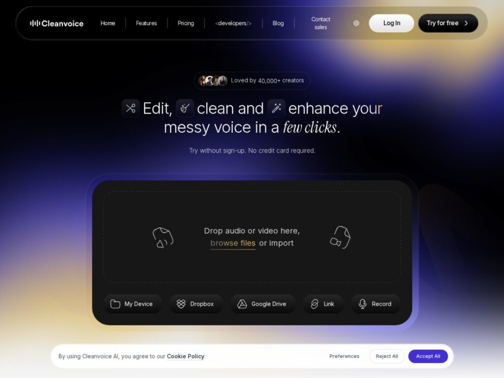 Cleanvoice AI screenshot