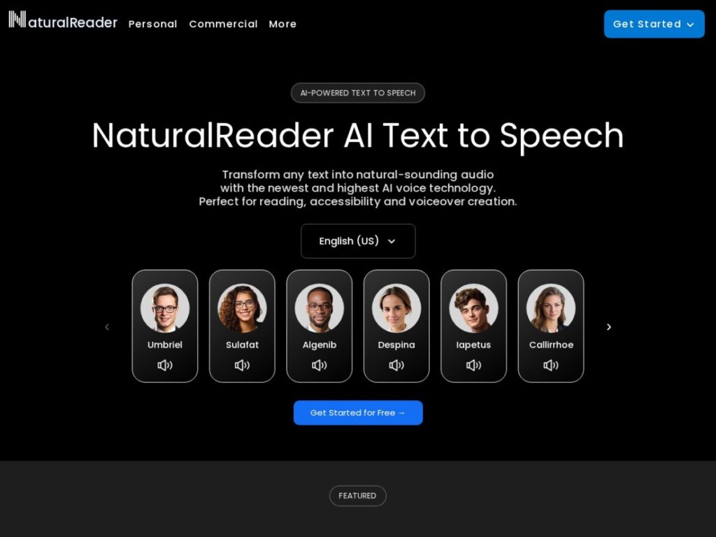 NaturalReader screenshot