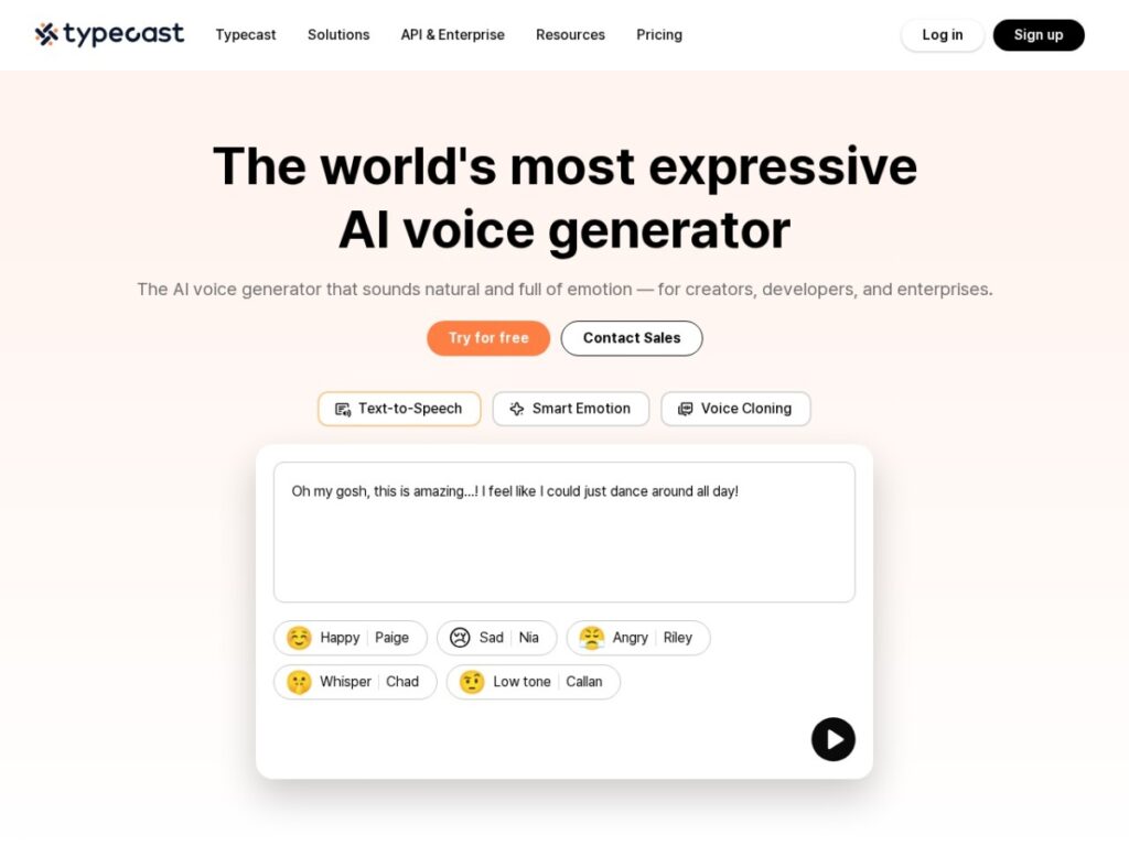 Typecast screenshot